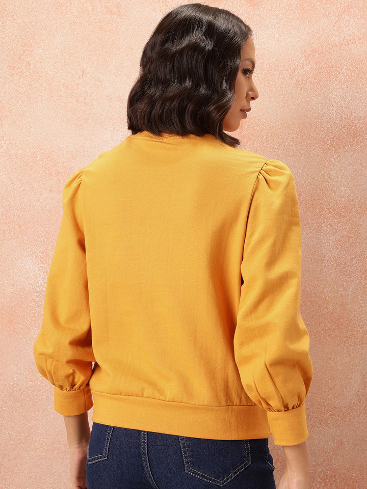 all about you Gathered Sleeve Sweatshirt
