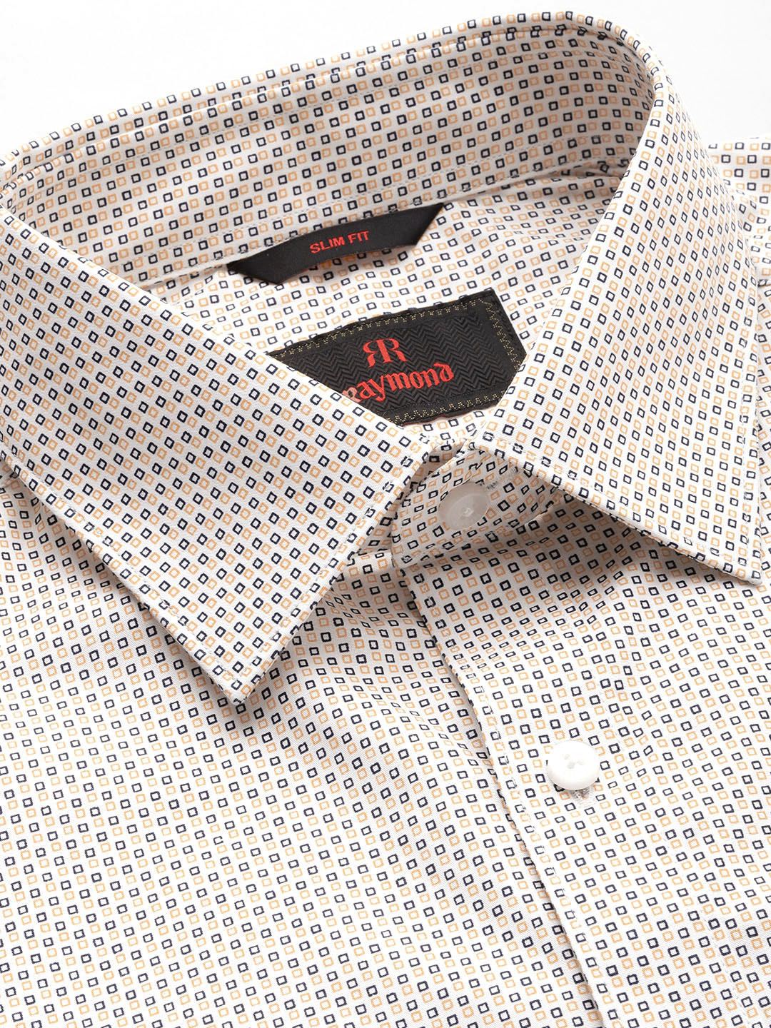 Baju Formal Bercetak Legap Lelaki Kapas Tulen Slim Fit Legap