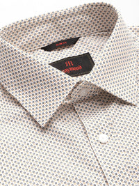 Baju Formal Bercetak Legap Lelaki Kapas Tulen Slim Fit Legap