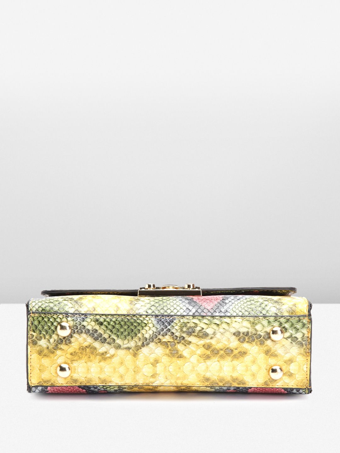 Lino Perros Snake Skin Textured Structured Sling Bag