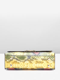 Lino Perros Snake Skin Textured Structured Sling Bag