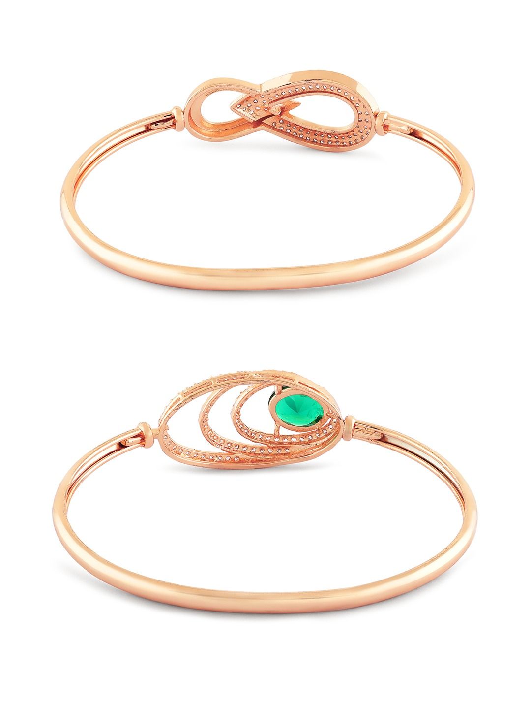 Set Mutiara Zaveri 2 Gelang Kada Bersalut Emas Cubic Zirconia Bersalut Emas