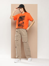 Difference of Opinion Women Graphic Printed Oversized T-shirt