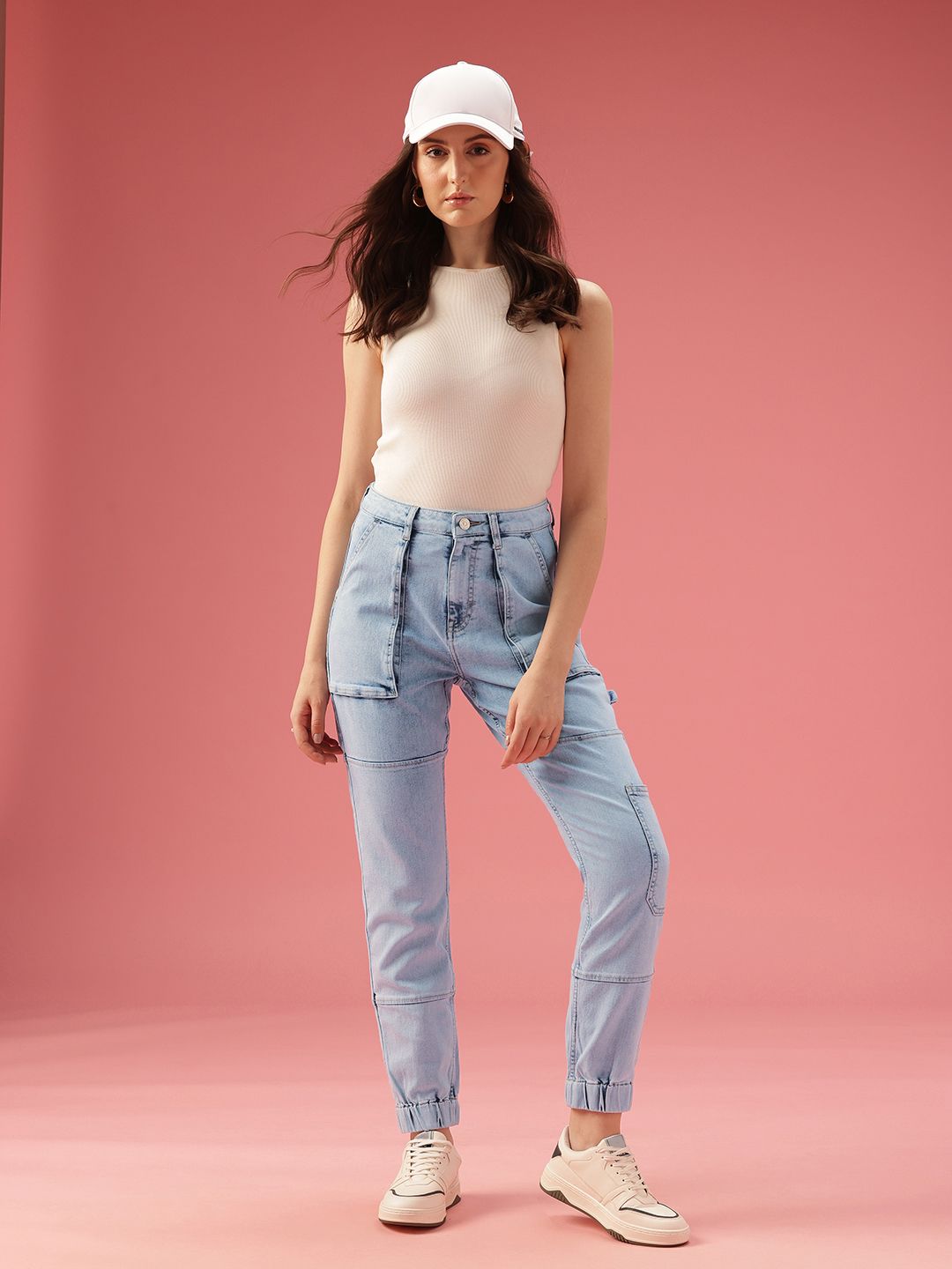 DressBerry Women Jogger High-Rise Light Fade Stretchable Jeans