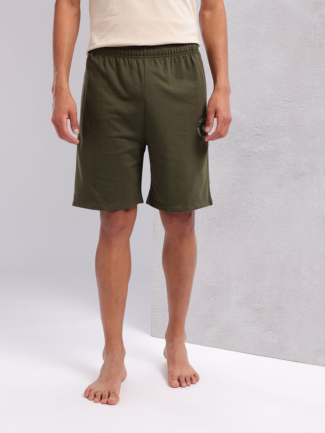 HRX by Hrithik Roshan Men Mid-Rise Brand Logo Detail Yoga Shorts