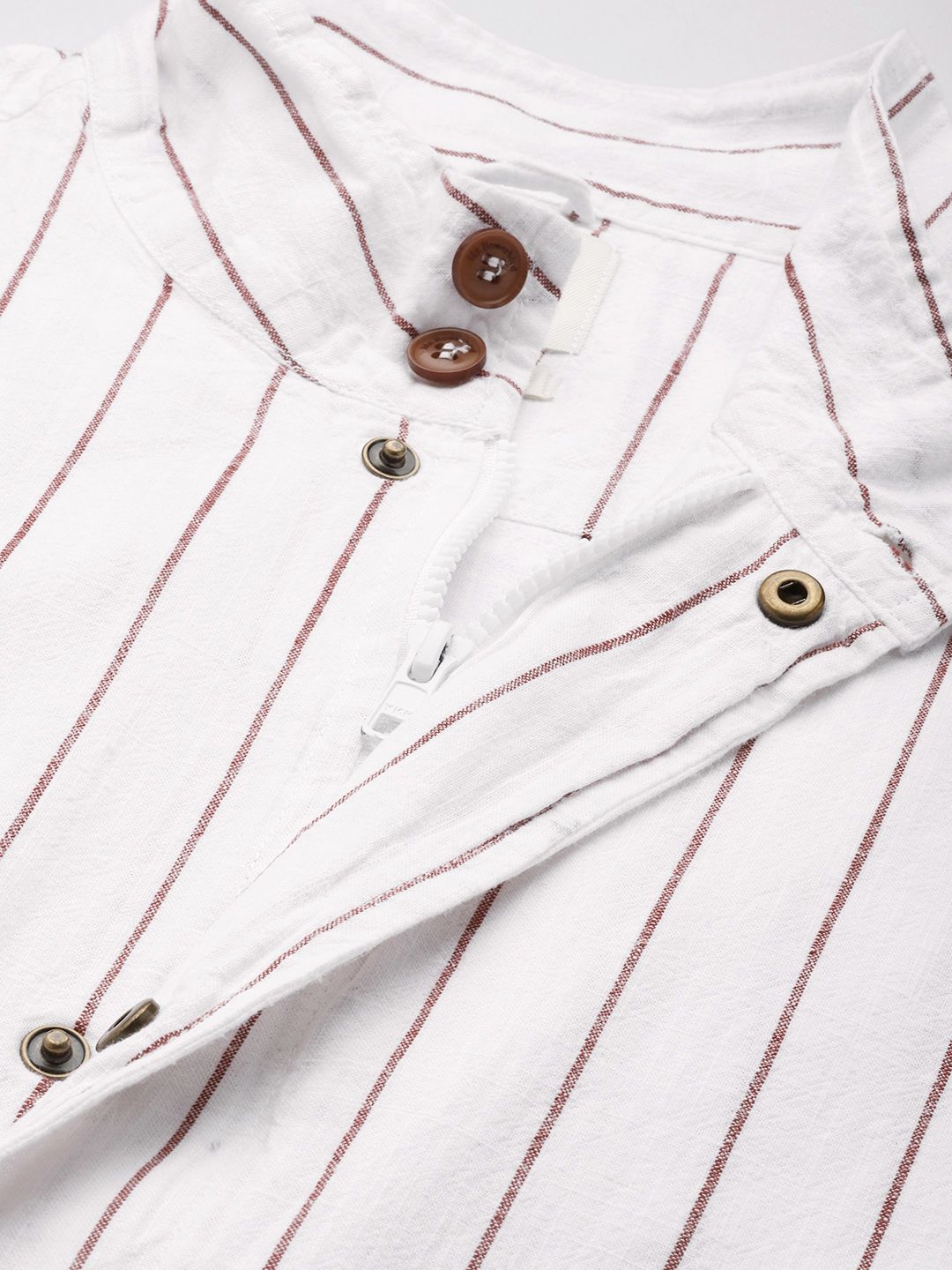 Mr Bowerbird Stand Collar Striped Bomber Jacket