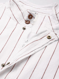 Mr Bowerbird Stand Collar Striped Bomber Jacket