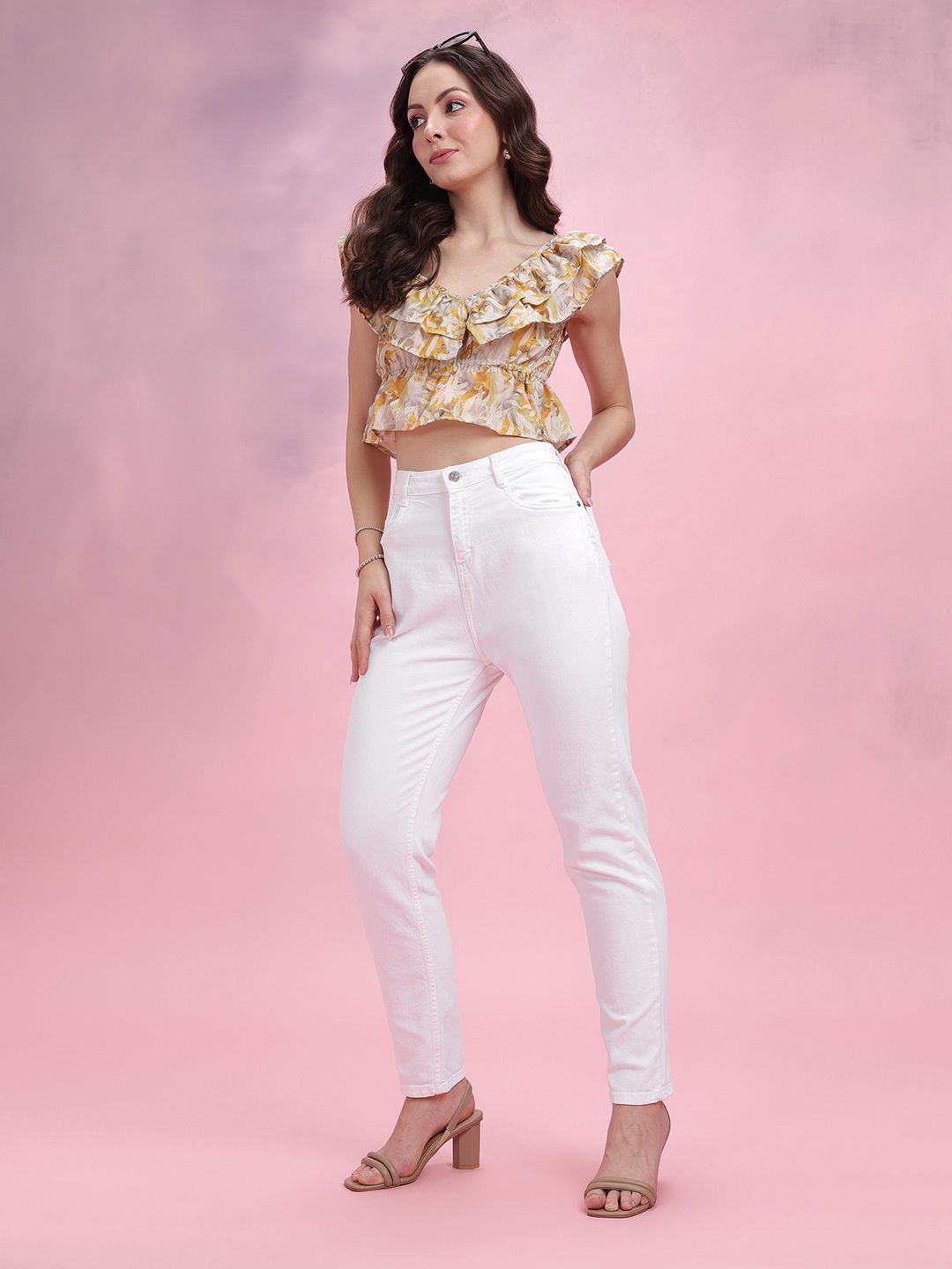 DressBerry Women Mid-Rise Stretchable Mom Fit Jeans
