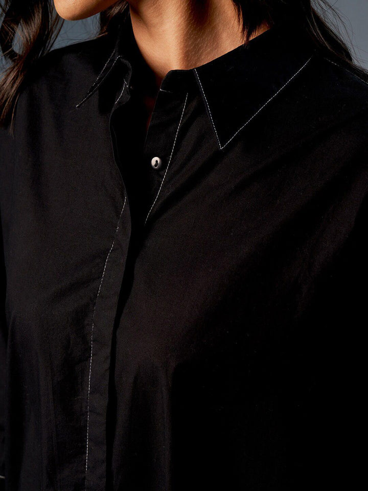 AND Shirt Collar Cotton Shirt Style Top