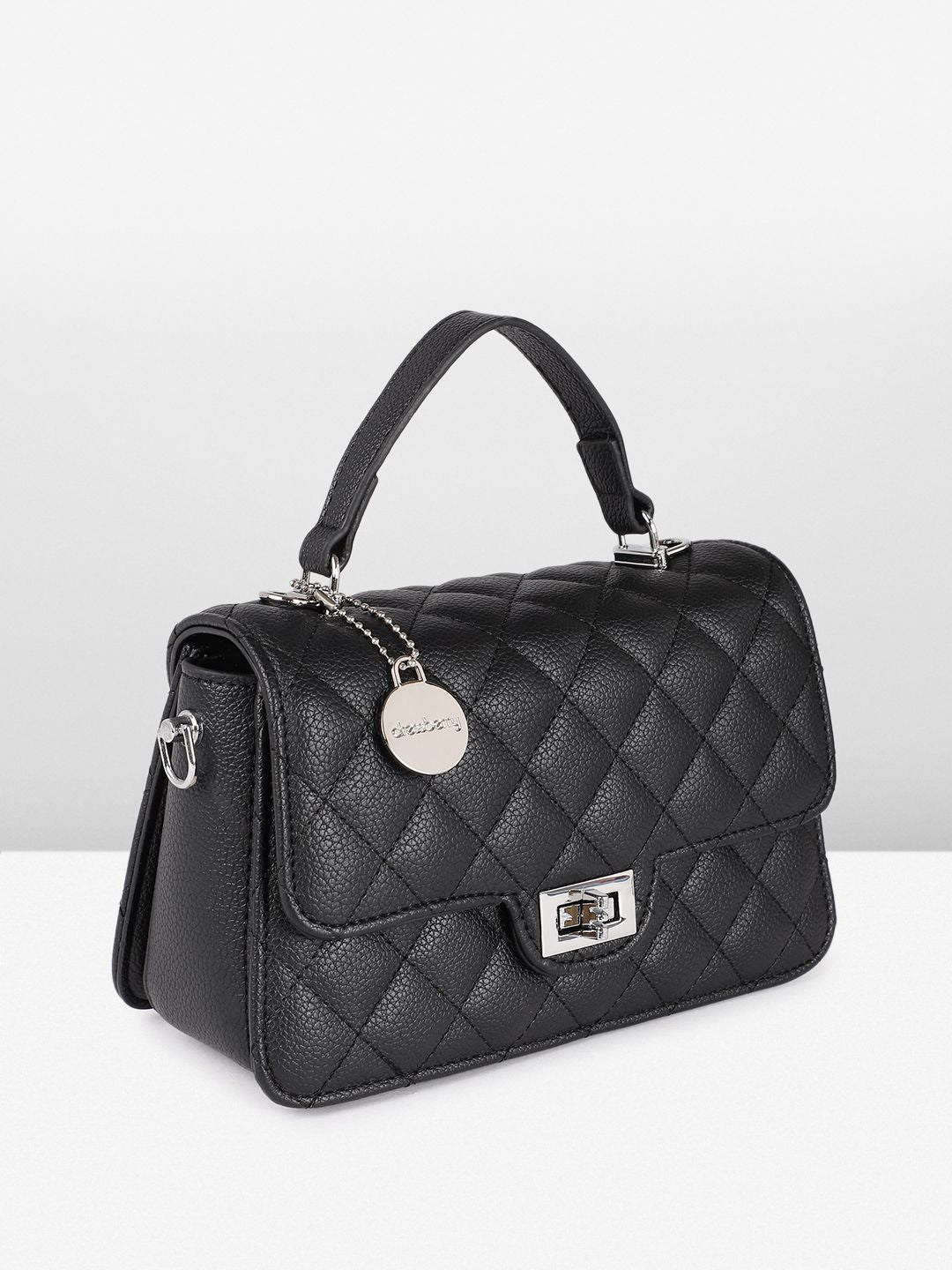 DressBerry Quilted Structured Satchel