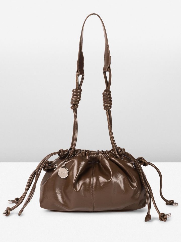 DressBerry Textured Structured Shoulder Bag