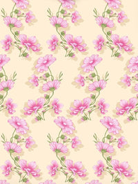 BOMBAY DYEING Pink & Beige Floral Pure Cotton 140 TC Queen Bedsheet Set 2.28 x 2.54 Mts