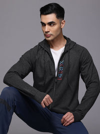 HRX by Hrithik Roshan Trial Tracers Brand Logo Printed Hooded Running  Sweatshirt