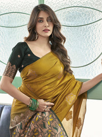 KALINI Floral Zari Silk Blend Saree