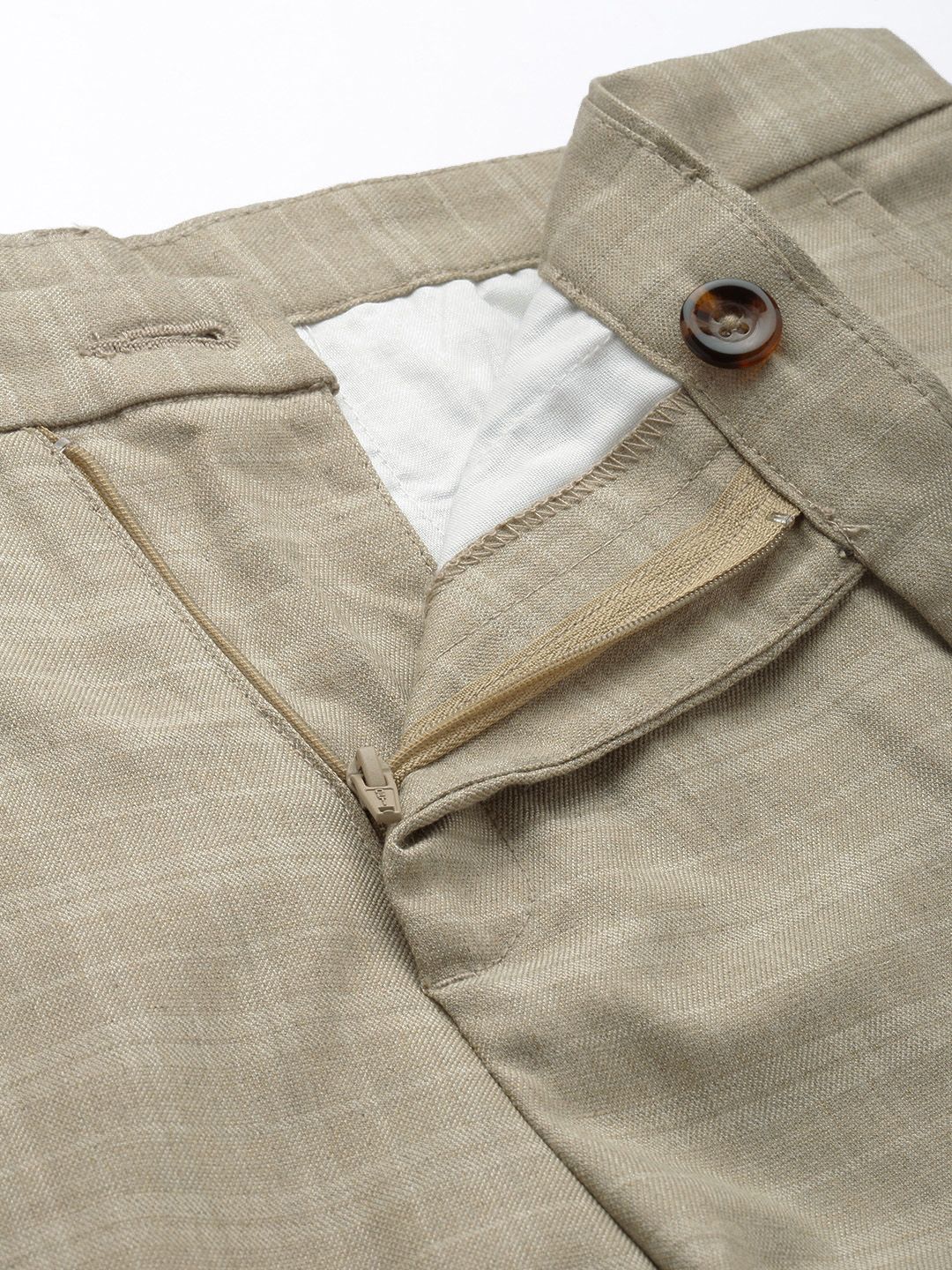 The Indian Garage Co Self Design Regular Fit Chinos Trousers