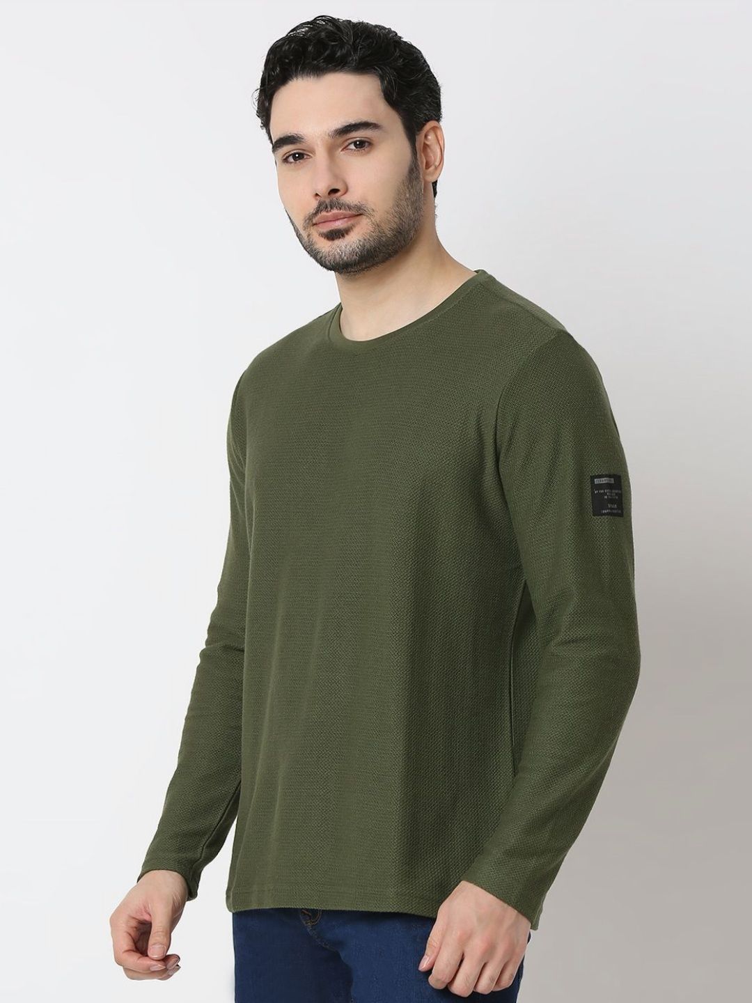 SPYKAR Men Solid Round Neck Cotton T-shirt