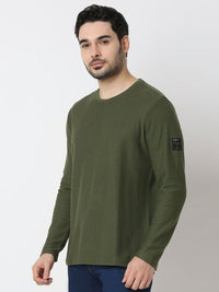 SPYKAR Men Solid Round Neck Cotton T-shirt