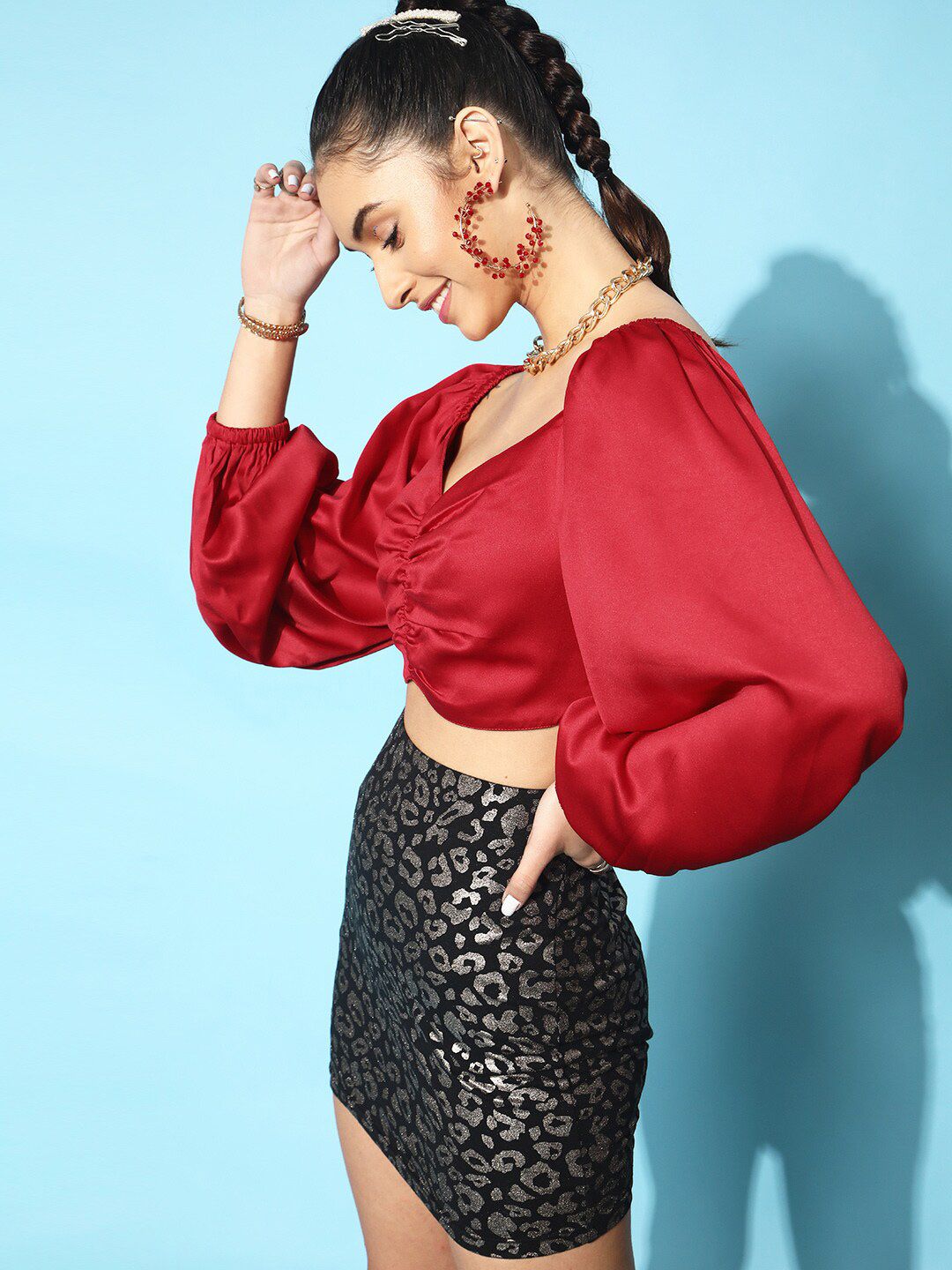 STREET 9 Women Gorgeous Red Solid Top