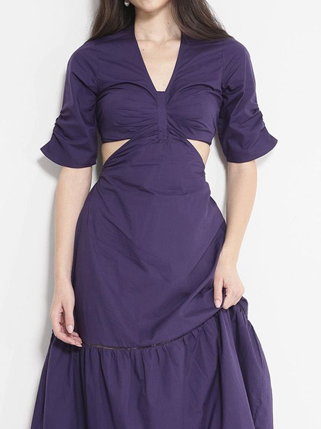 Rareism Cut Out Maxi Dress