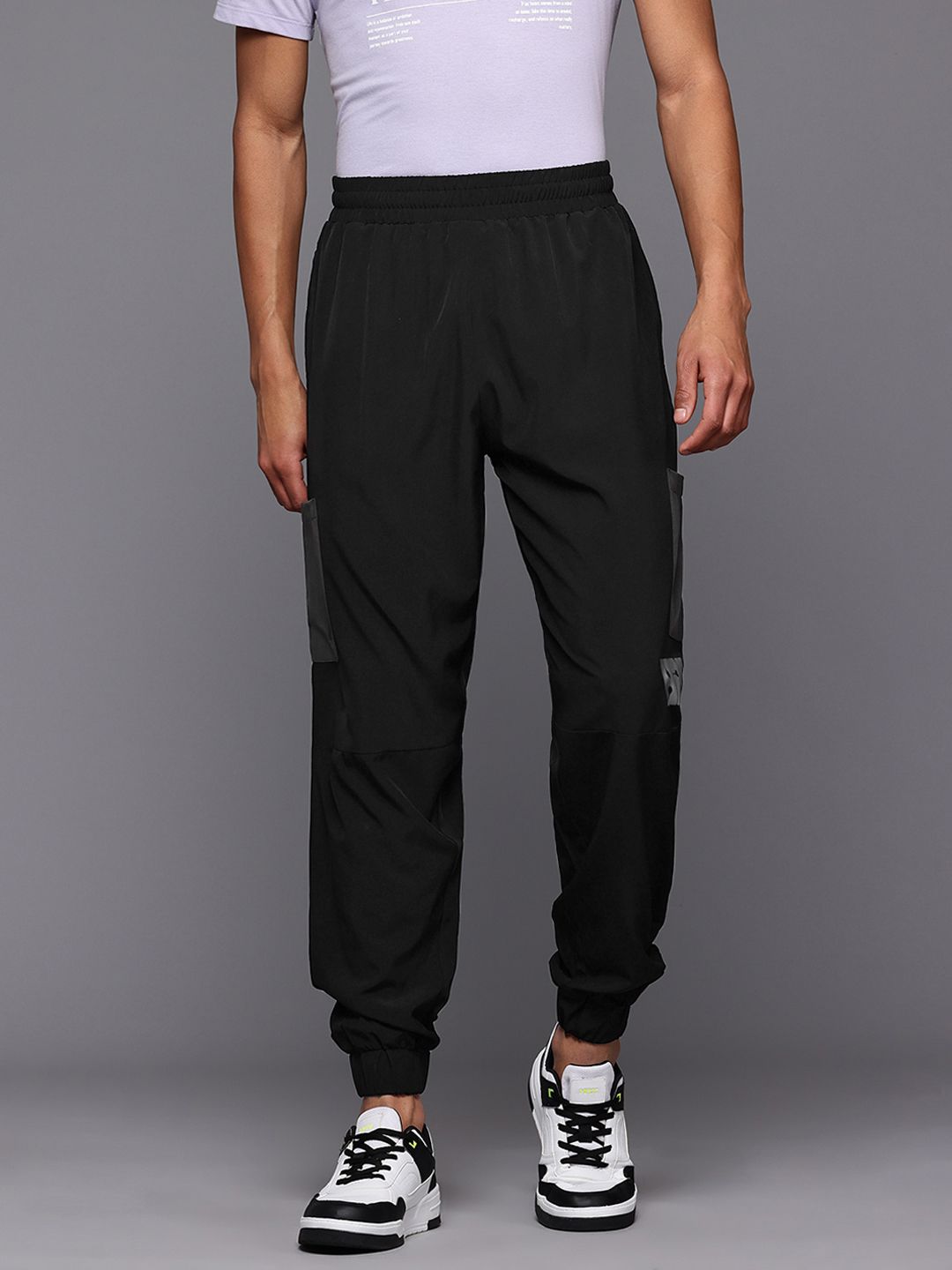HRX by Hrithik Roshan Men Mid-Rise Regular Fit Running Joggers with Reflective Elements