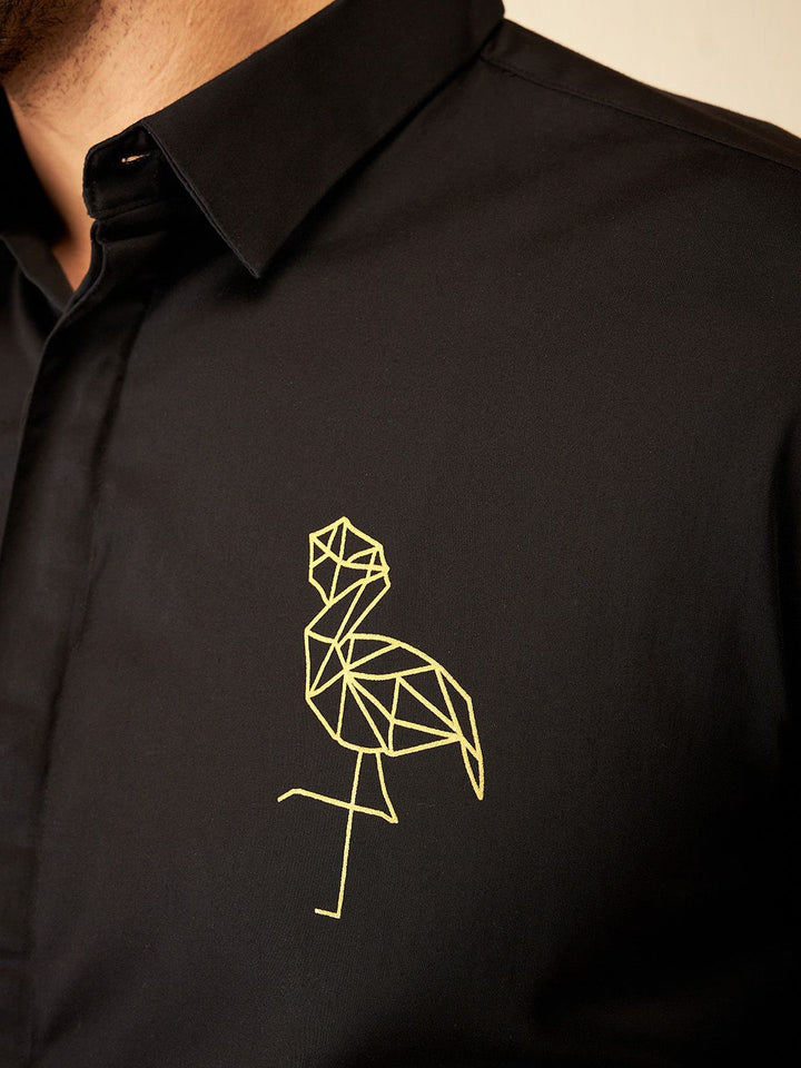 DENNISON Smart Foil Printed Casual Shirt