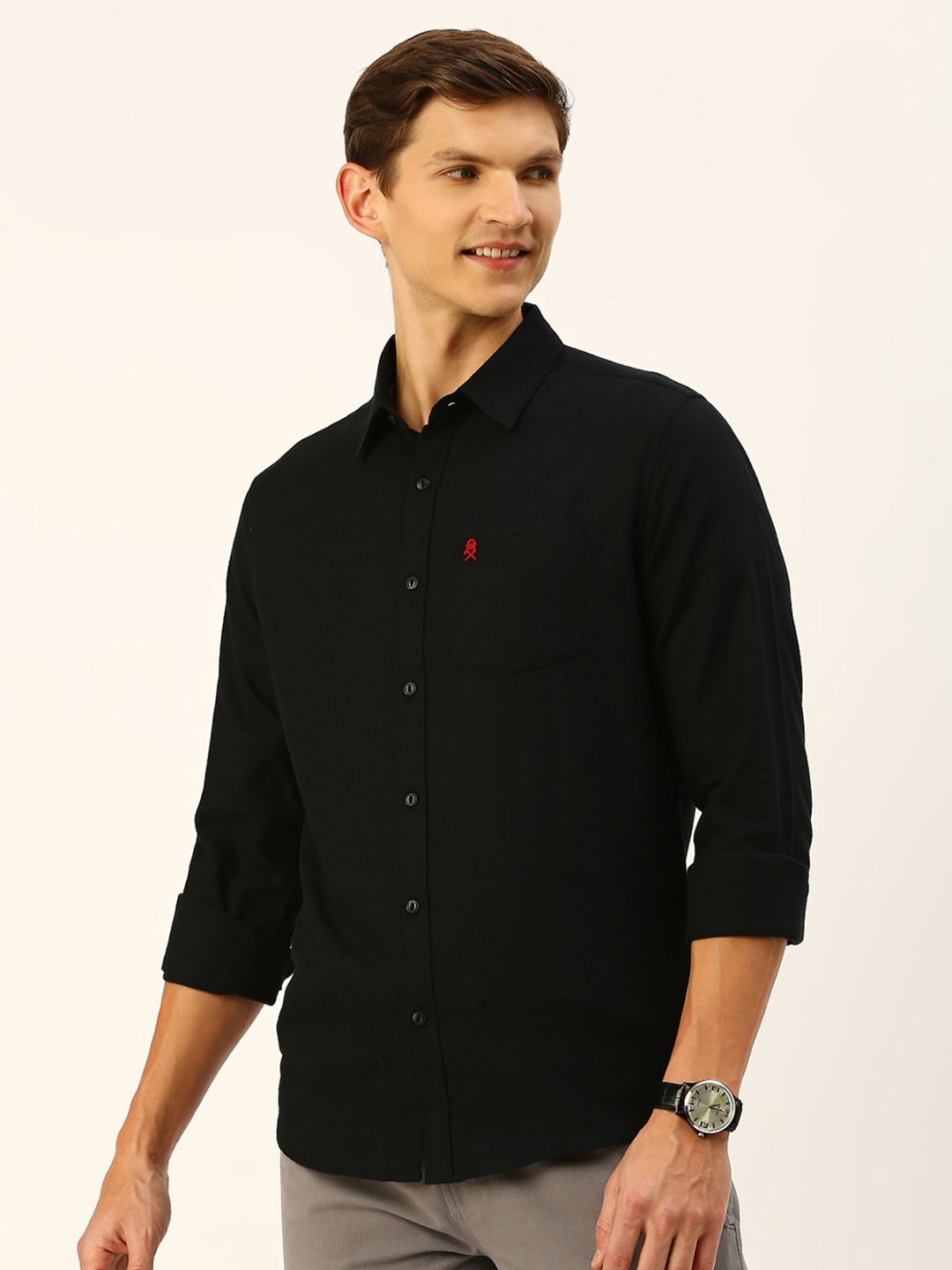 Thomas Scott Classic Cotton Slim Fit Flannel Casual Shirt