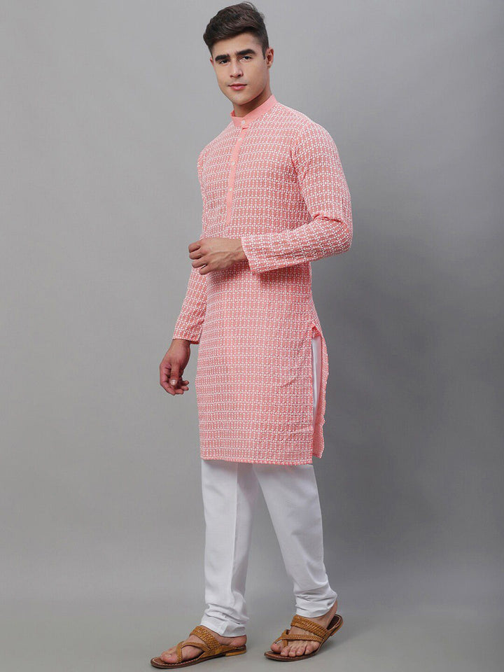 SOJANYA Embroidered Thread Work Pure Cotton Kurta with Churidar