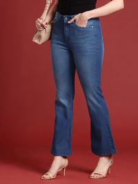 all about you Women Flared High-Rise Light Fade Stretchable Jeans
