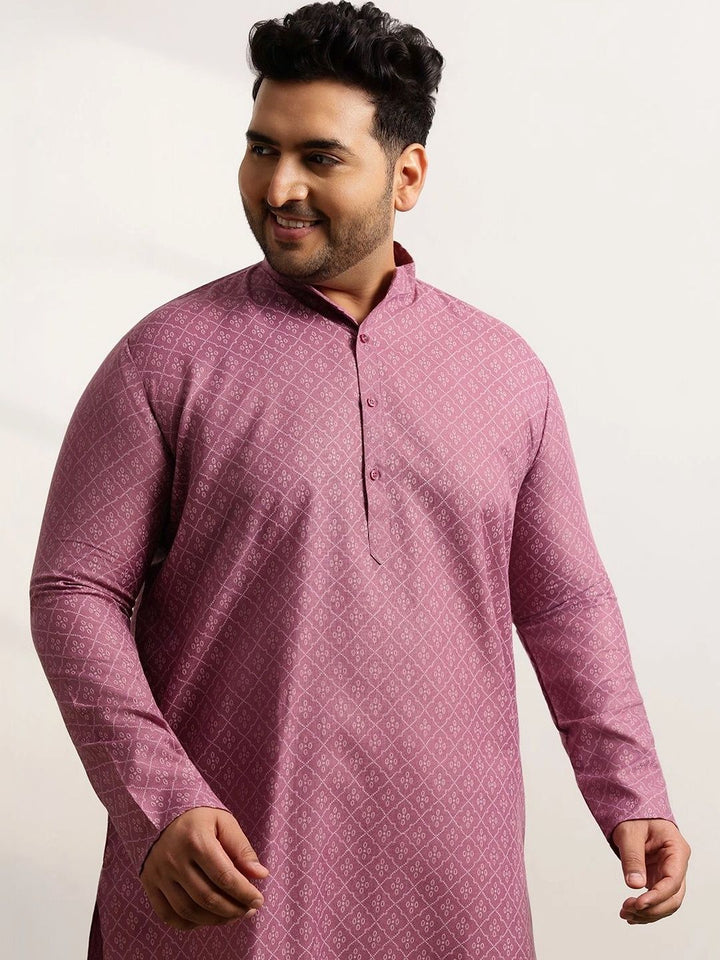 SOJANYA PLUS Men Printed Regular Kurta with Trousers