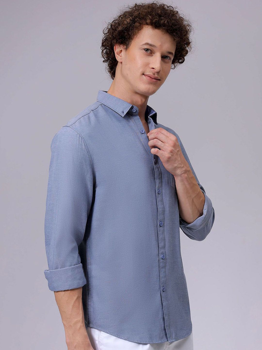 The Indian Garage Co Men Slim Fit Solid Casual Shirt