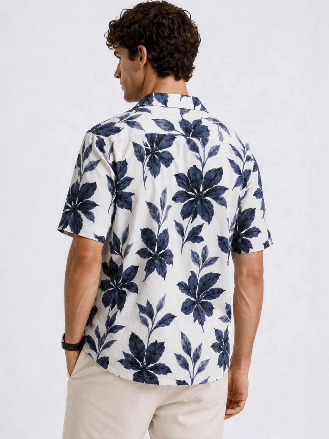 ADRO Men Relaxed Floral Printed Casual Shirt