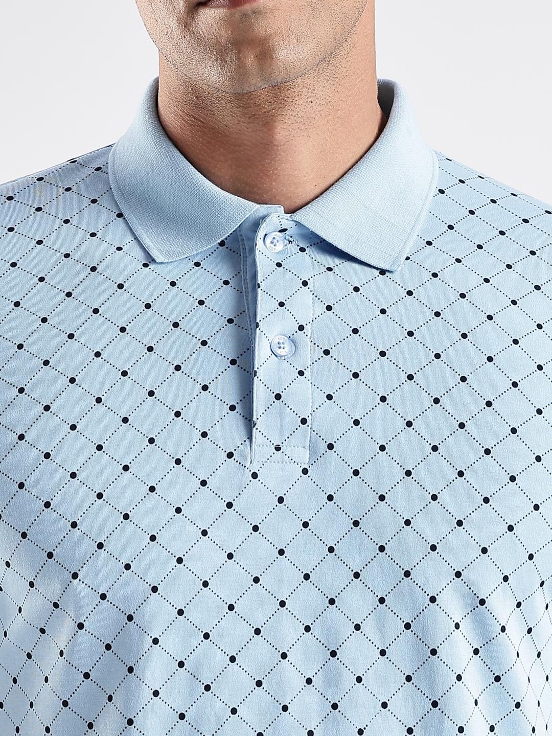 ADRO Men Blue Cotton Tshirts