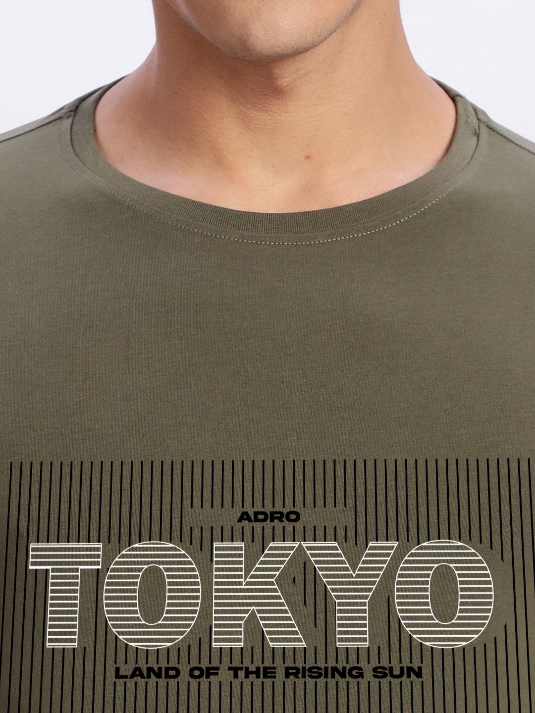 ADRO Men Typography Printed Round Neck Cotton T-shirt