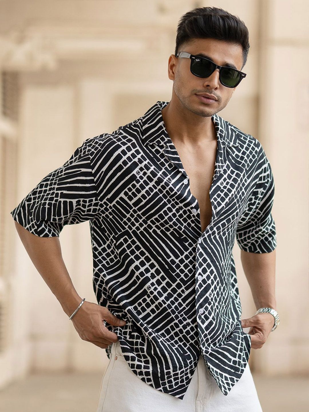 Powerlook Men Opaque Printed Casual Shirt