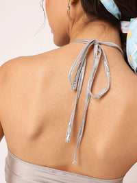 DressBerry Disco Night Cut-Out Halter Neck Top