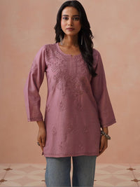 Rumah Wanita Chikankari Sulam Kurta Chikankari