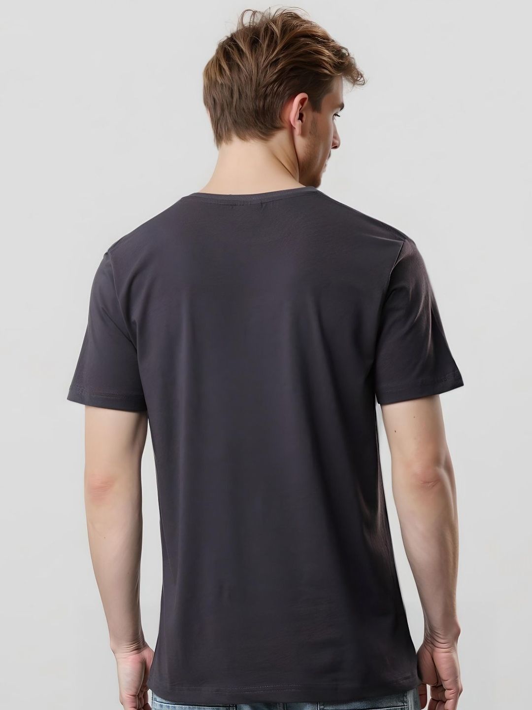 ADRO Men Typography Printed Round Neck Cotton T-shirt