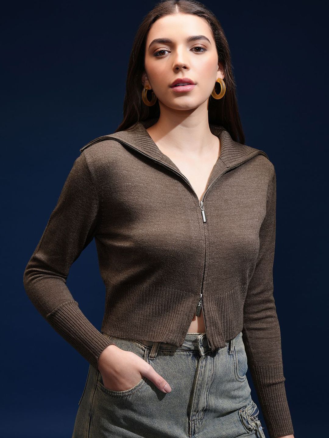 Tokyo Talkies Women Front Open Sweater