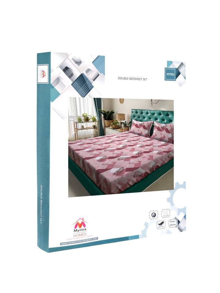 Myntra Elegant Homes Floral Printed 400 TC King Bedsheet with 2 Pillow Covers