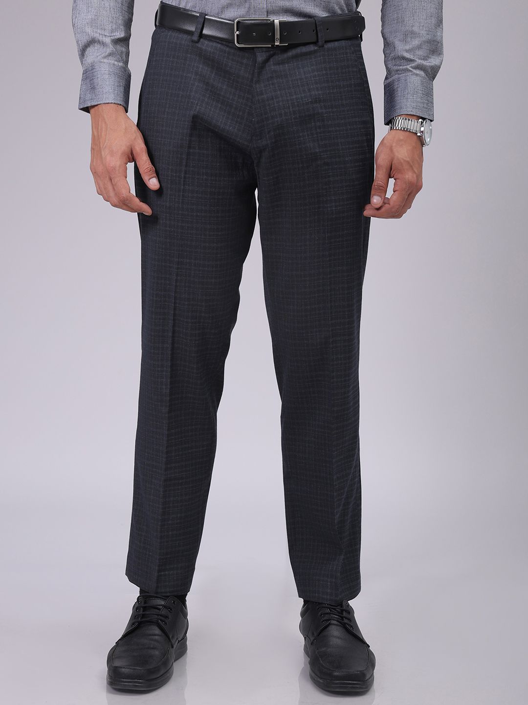 The Indian Garage Co. X Luxe Men Checked Formal Trousers