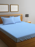 Myntra Elegant Homes Blue 300 TC King Bedsheet with 2 Pillow Covers