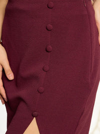 Berrylush Women A-Line Side Slit Casual Mini Skirt