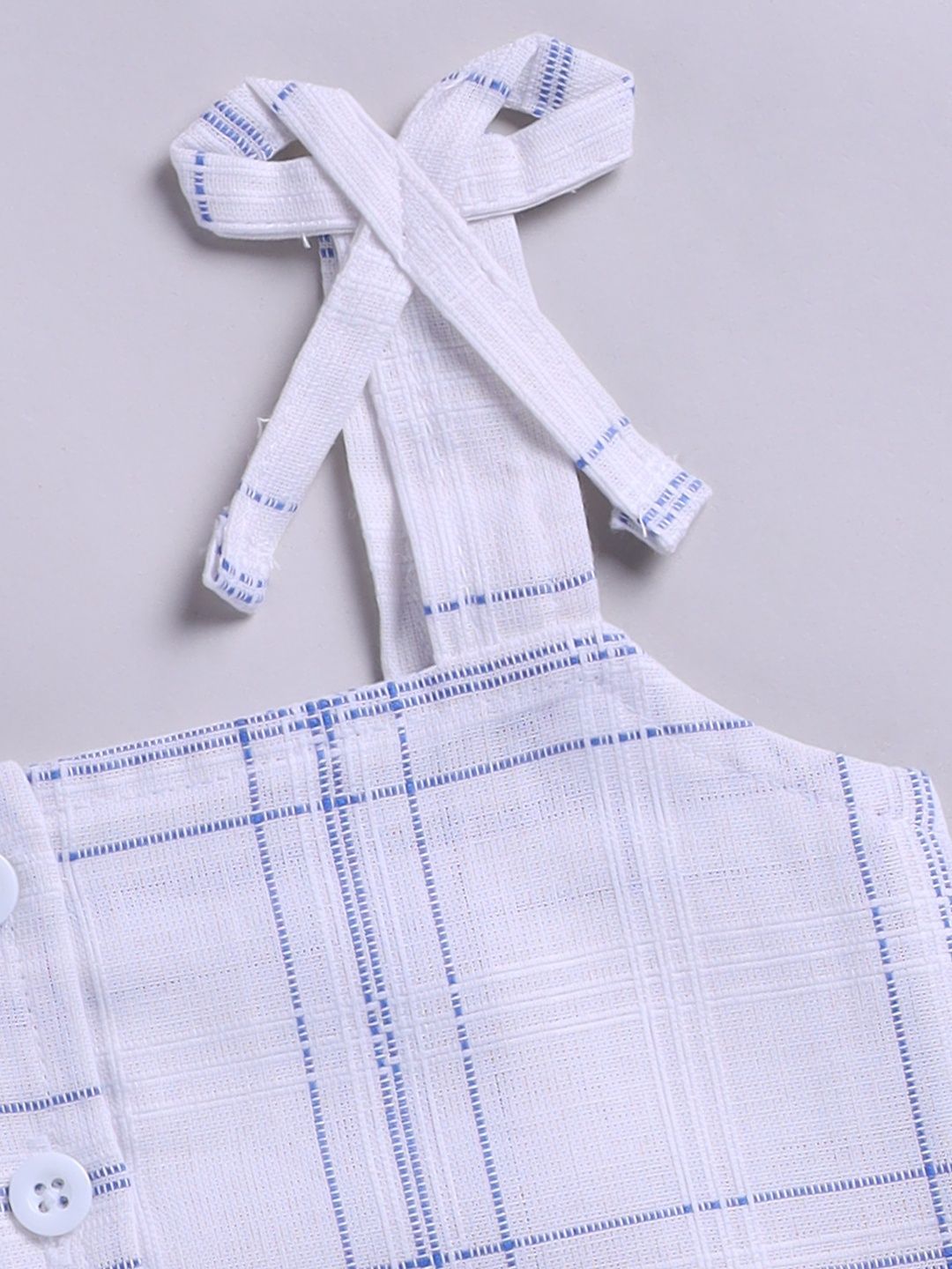 Moms Love Infant Girls Cotton Checked Top with Shorts