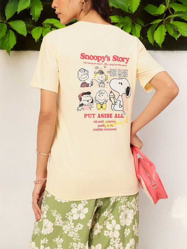 DressBerry Typography Printed Round Neck T-shirt