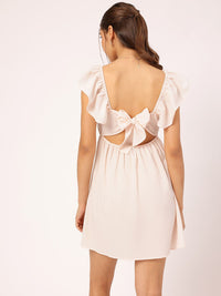 DressBerry Flutter Queen Seersucker Cut Out Detail Mini Dress