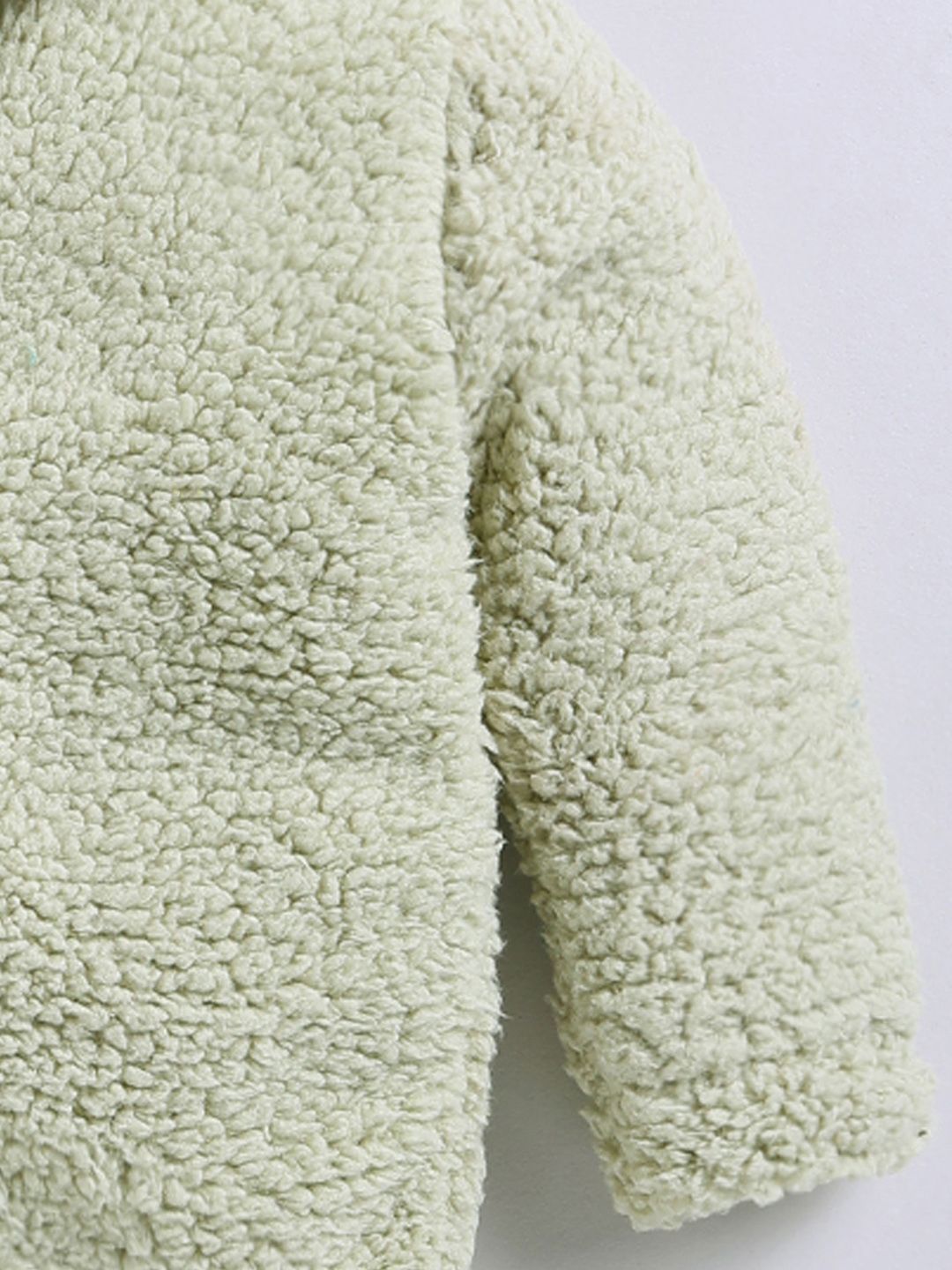 Moms Love Infant Girls Sherpa Finish Pure Cotton Hooded Tailored Jacket