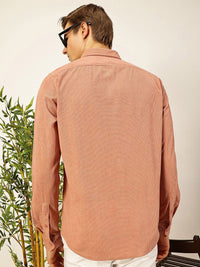 Thomas Scott Men Premium Corduroy Slim Fit Button-Down Collar Casual Shirt