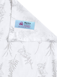 Myntra Elegant Homes White Floral 400 TC Cadar dengan 2 Sarung Bantal