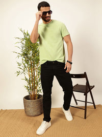 Thomas Scott Men Anti Odour Solid Round Neck T-Shirt