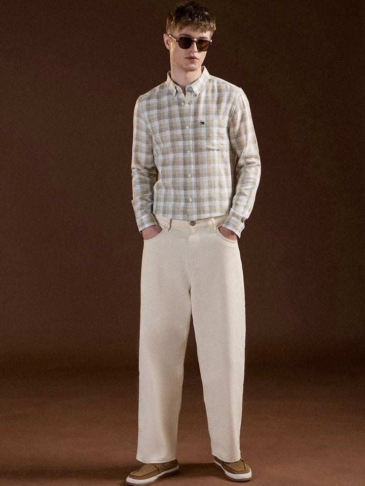 THE BEAR HOUSE Men Slim Fit Opaque Checked Casual Shirt